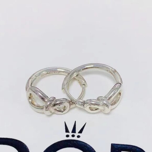 David Yurman Petite Infinity Hoop Earrings In Sterling  Pandora Infinity Knot Hoop Earrings